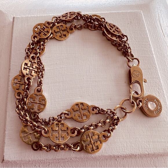 TORY BURCH - Multi-Strand Logo Bracelet, gold - Picture 8 of 8